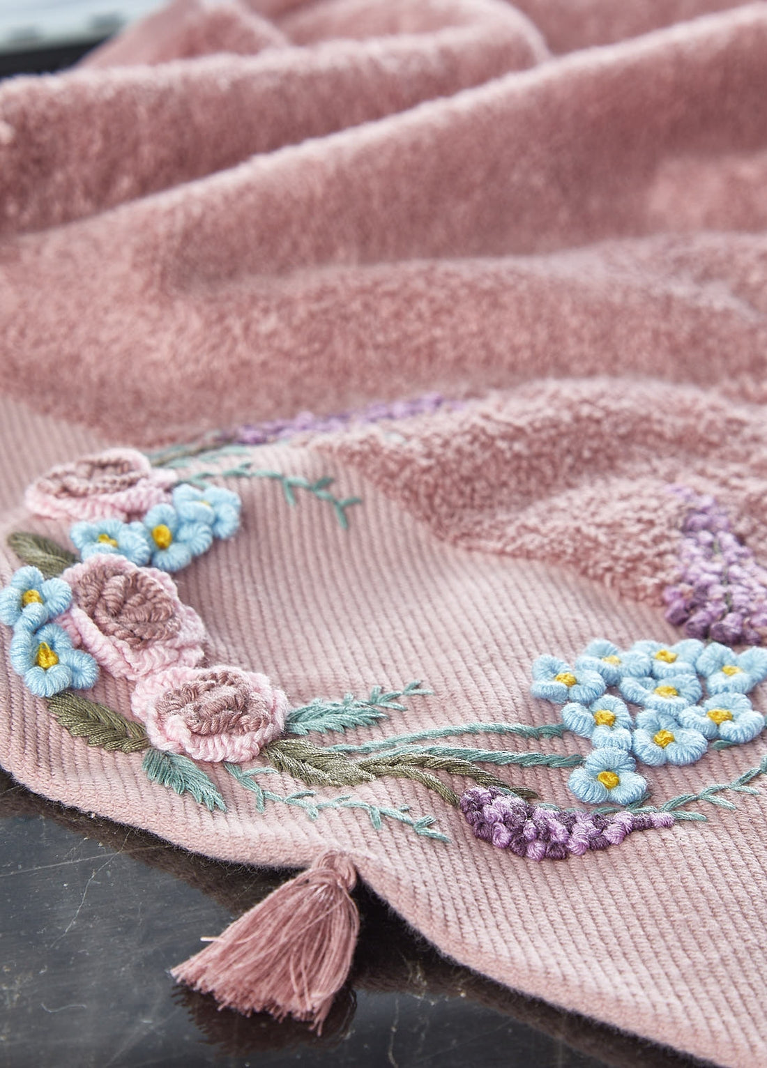 KOD-8800 50X90 EL-İŞİ NAKIŞLI PAMUKLU HAVLU SETİ (6'LI) - KARIŞIK