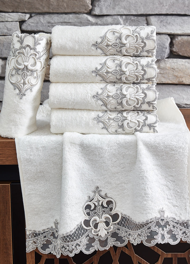 KOD-6400 50 x 90 EVA GÜPÜRLÜ BAMBU HAVLU (6'LI) - KREM