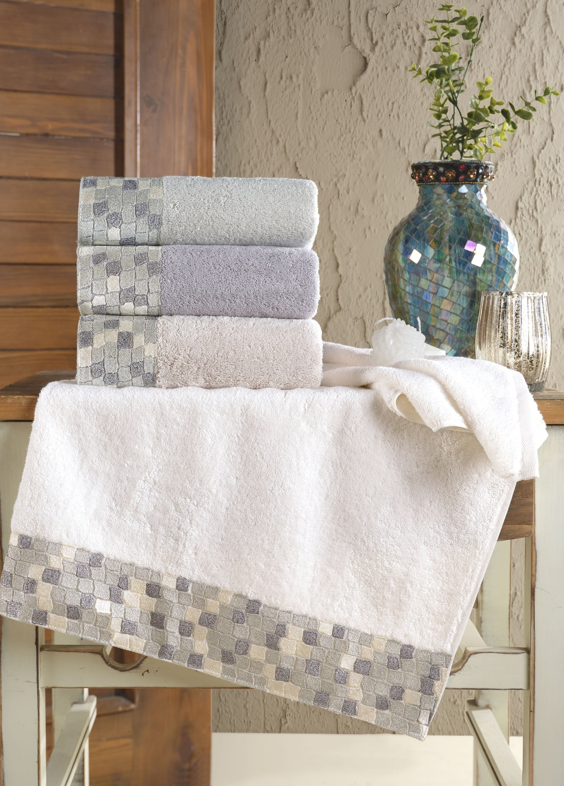 KOD-8071 50 x 90 PAMUKLU HAVLU (4'LÜ) - KARIŞIK