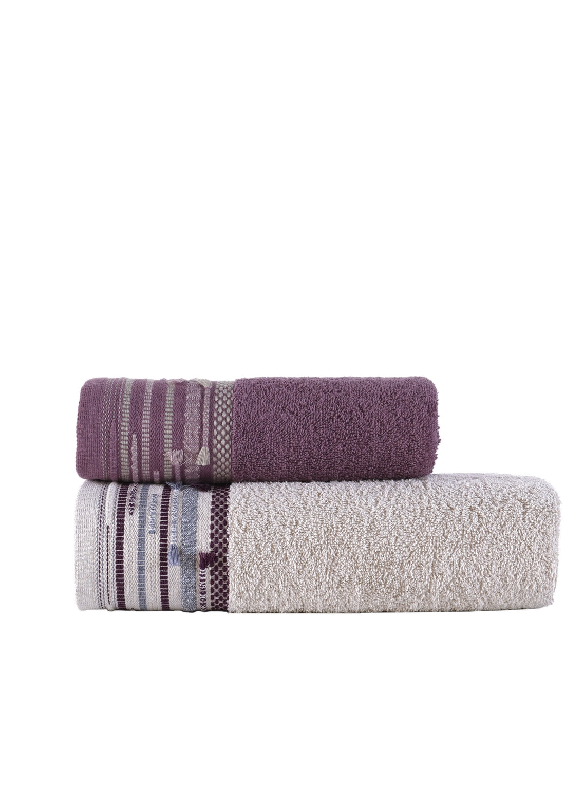 НАБОР ПОЛОТЕНЦЕВ ИЗ ХЛОПКОВОГО ЖАККАРДА 50Х90 + 85Х150 (2 ШТ.) - Код 8921