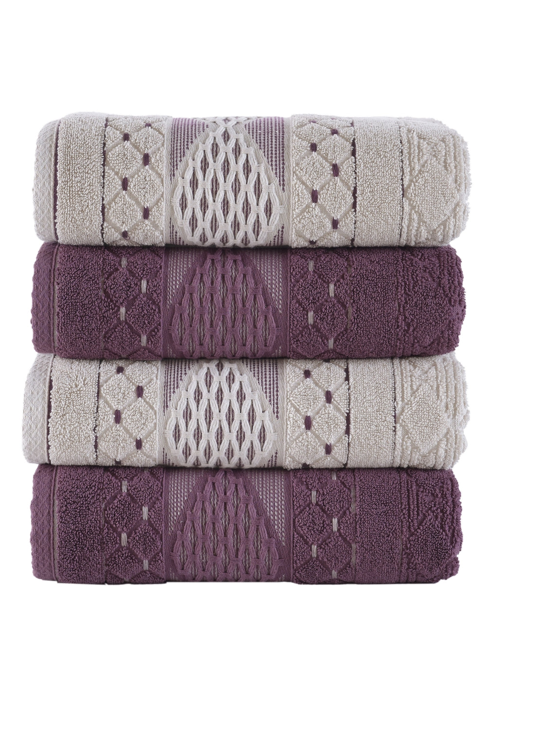 ПОЛОТЕНЦЕ ХЛОПКОВОЕ ЖАККАРДОВОЕ 50х90 (4 ШТ. В УПАКОВКЕ) - Код 8940