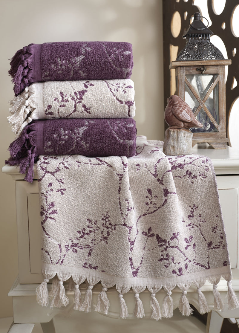 50x90 PAMUKLU JAKARLI HAVLU (4'LÜ)- Kod 8960