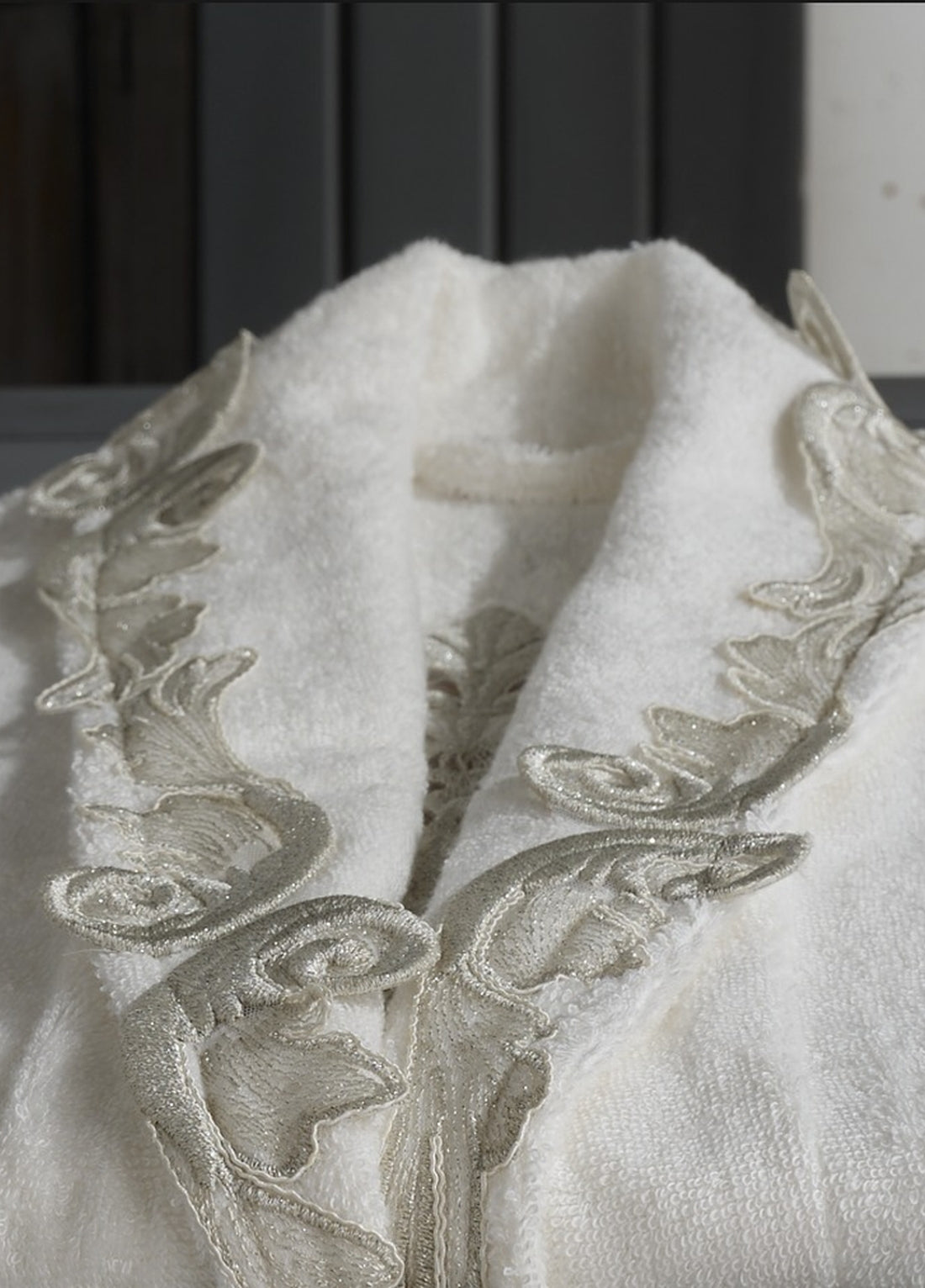 Carusel 6 Parça Bambu Aile Bornoz Seti - Krem/Gri