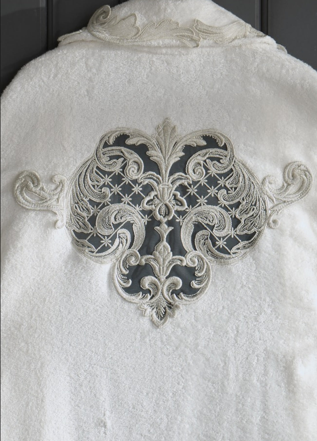 Carusel 6 Parça Bambu Aile Bornoz Seti - Krem/Gri