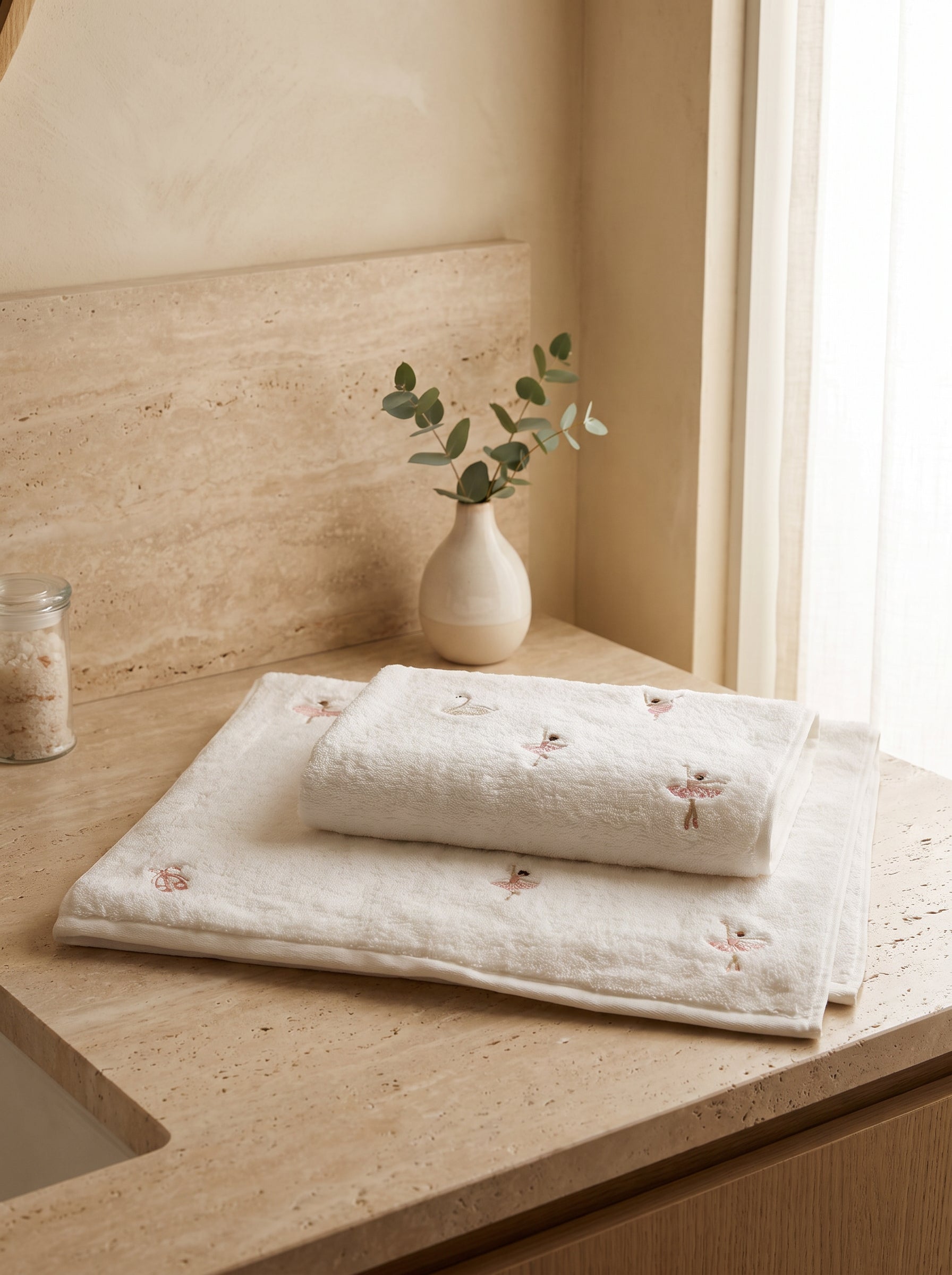 Ballet Club 2'li Nakışlı Havlu Seti