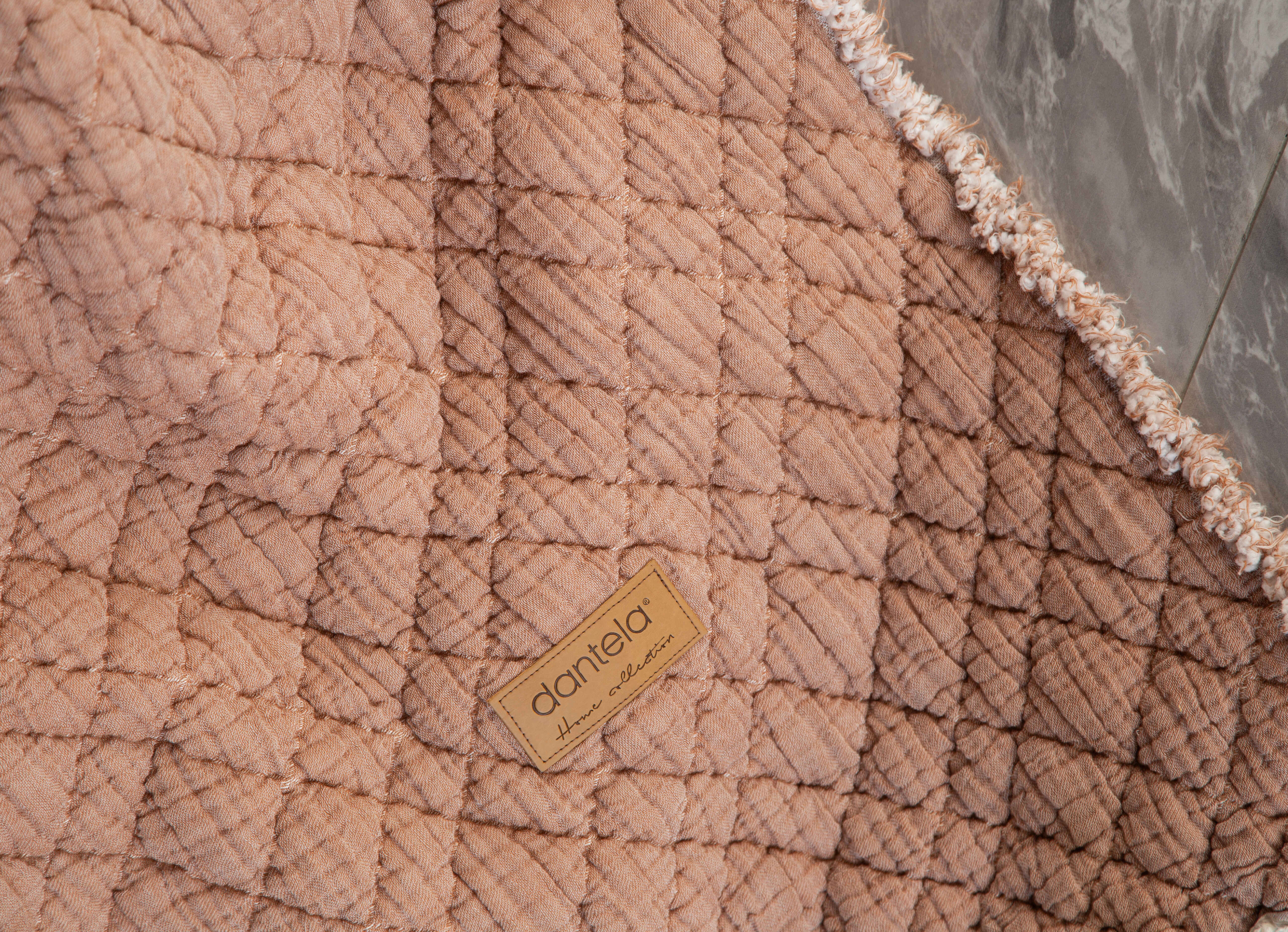 Bohem Nakışlı Çift Kişilik Nevresim Takımı&Yatak Örtüsü Seti - Bej