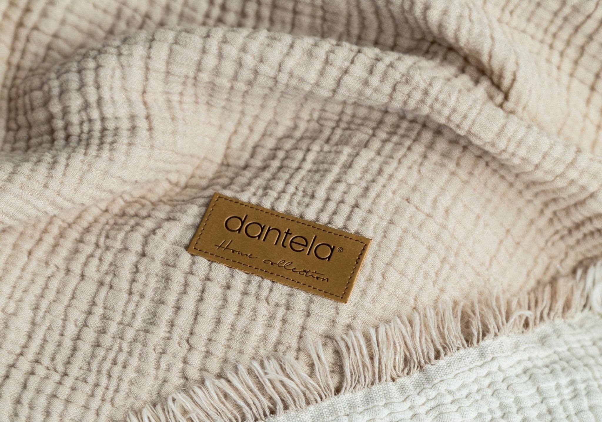 Camino Müslin 4 Katlı Yatak Örtüsü - Bej