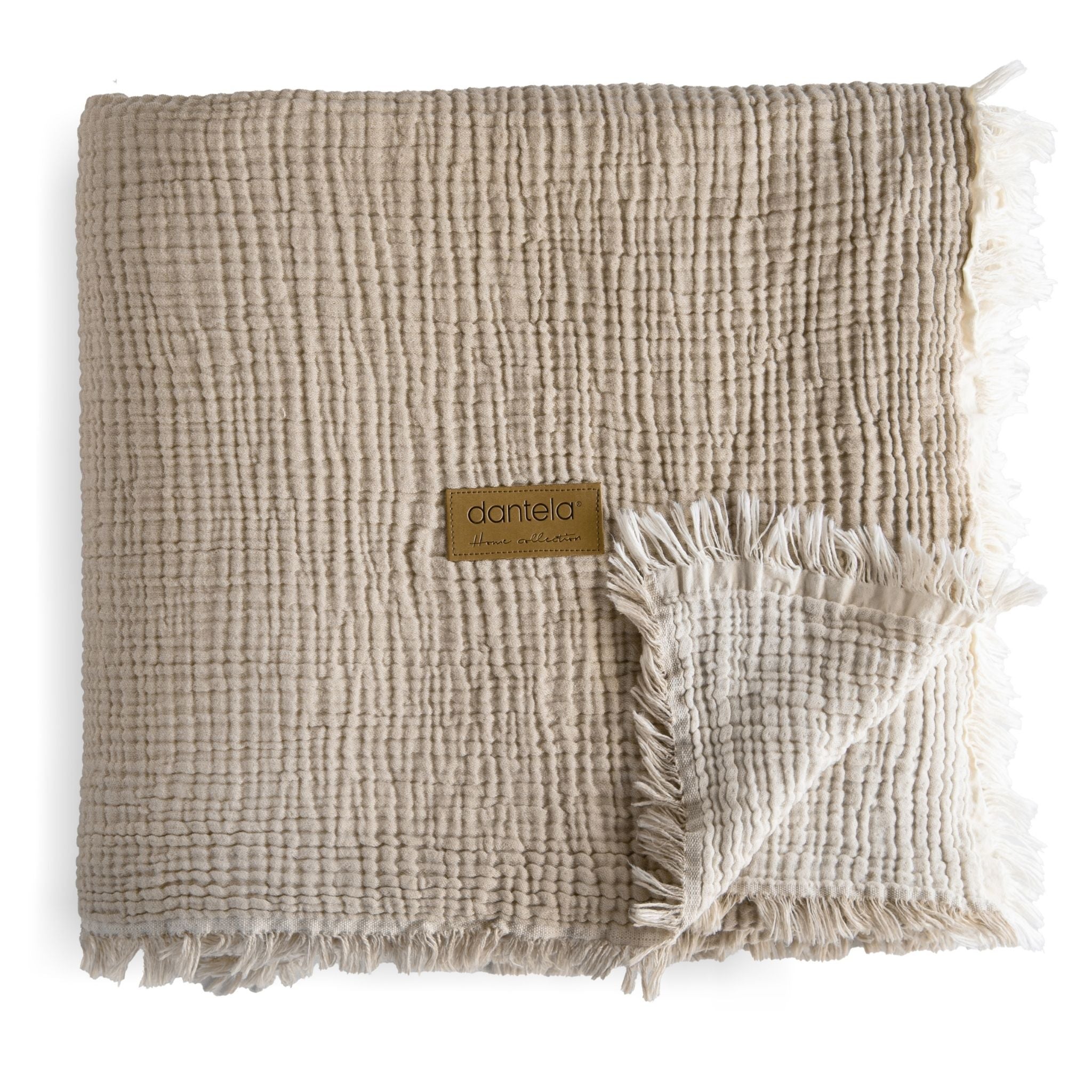 Camino Müslin 4 Katlı Yatak Örtüsü - Bej