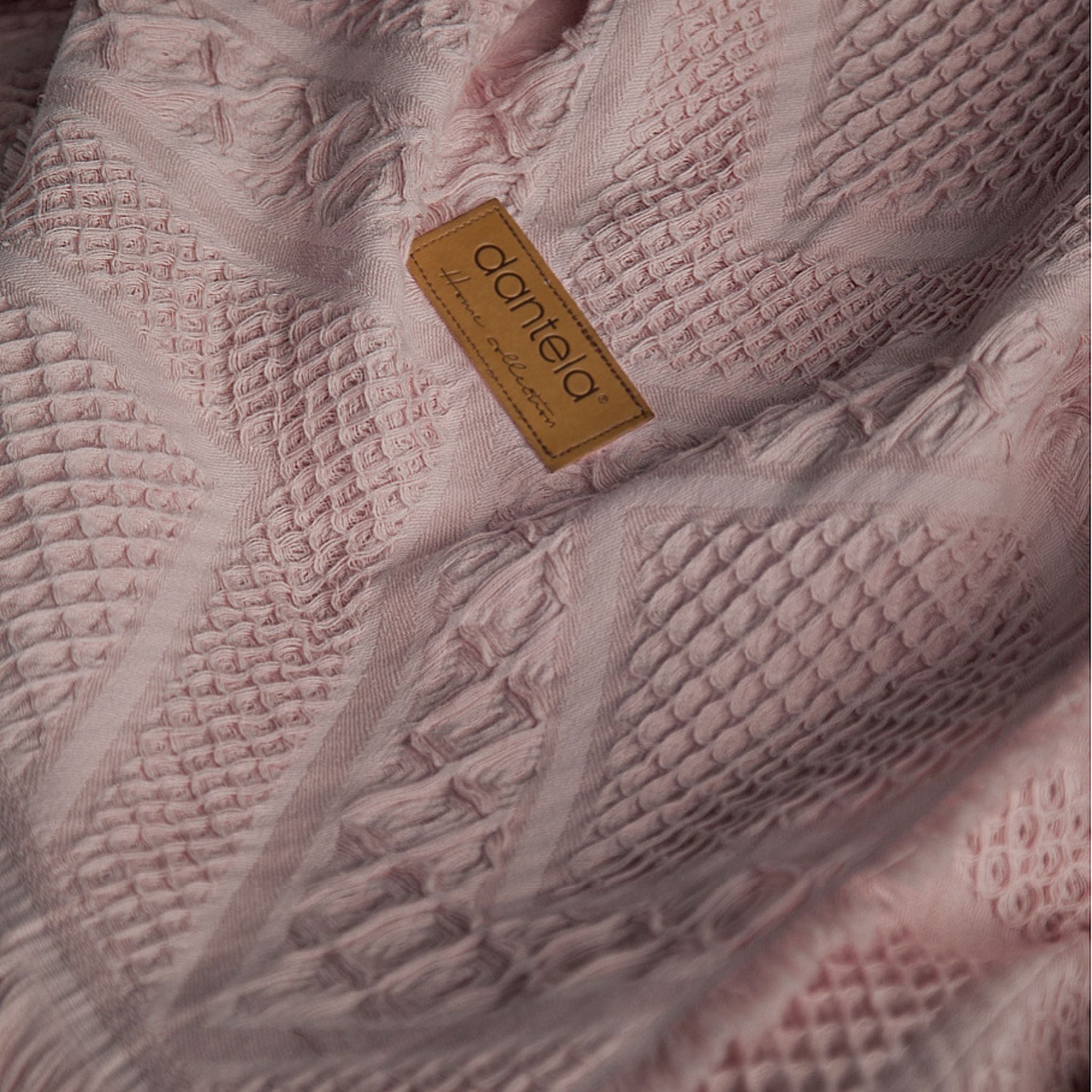 Carro Waffle Yatak Örtüsü - Pudra