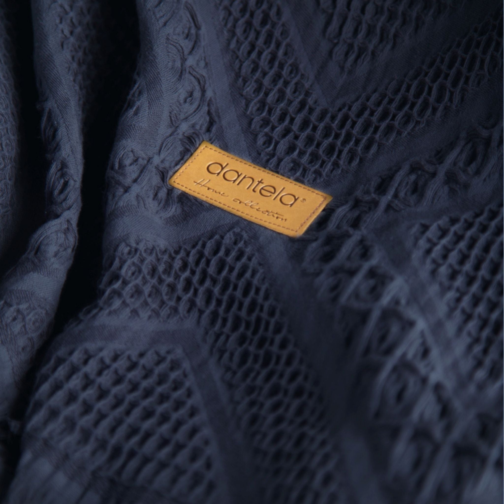 Carro Waffle Yatak Örtüsü - Lacivert