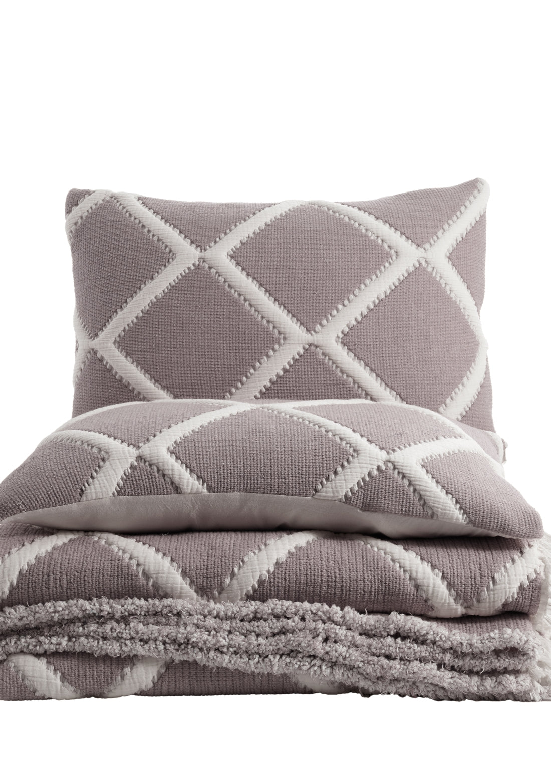 Garcia Çift Kişilik Baklava Dilim Yatak Örtüsü - Bej