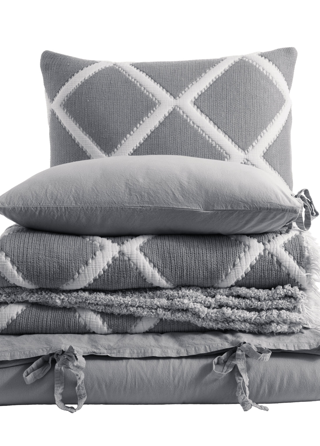 Комплект покрывала и пододеяльника Garcia Double Diamond — антрацит