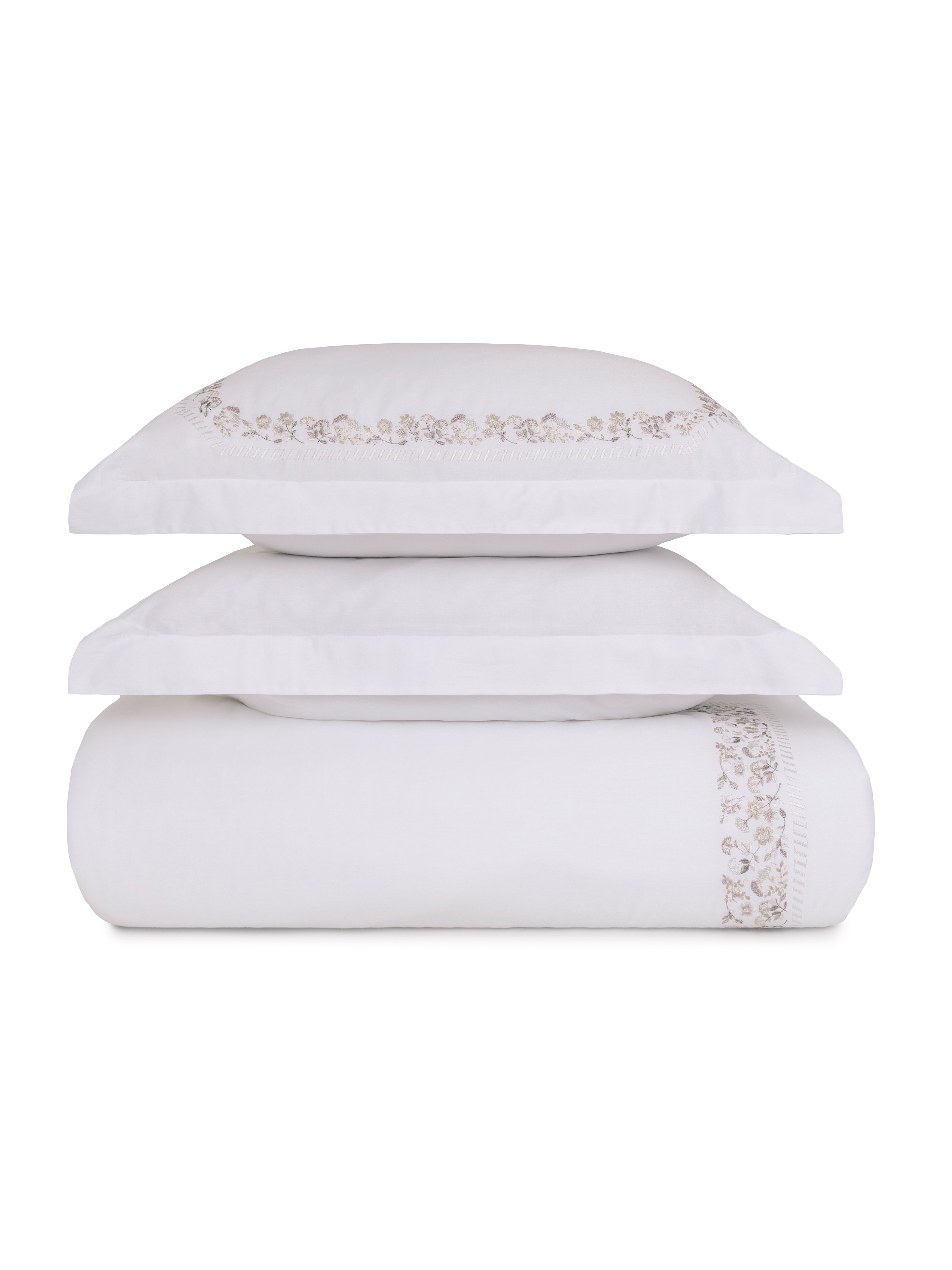 Delia Nakışlı Pamuk Saten Çift Kişilik Nevresim Takımı