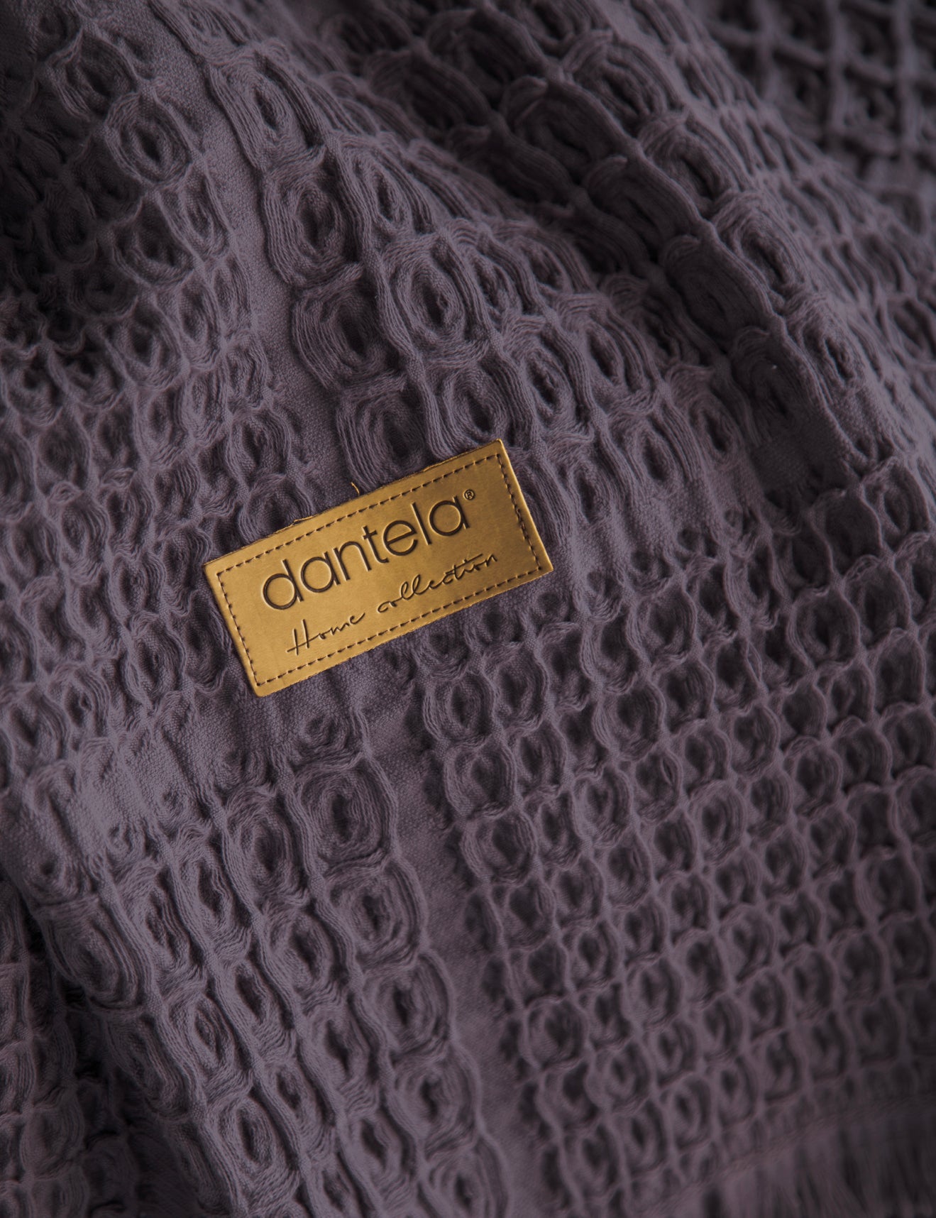 Denzy %100 Pamuk Waffle Yatak Örtüsü & Pike 240x260 Cm Antrasit