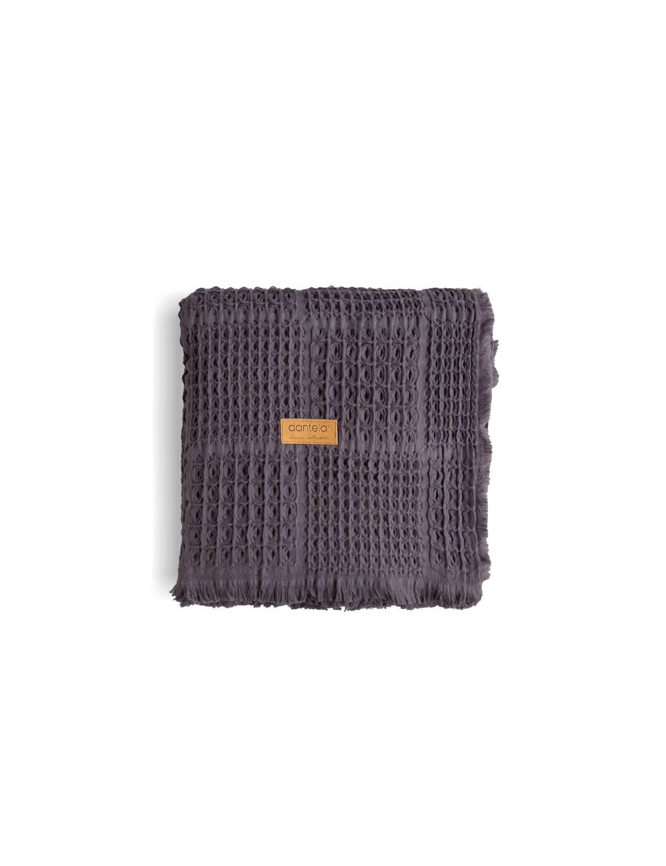 Denzy %100 Pamuk Waffle Yatak Örtüsü & Pike 240x260 Cm Antrasit