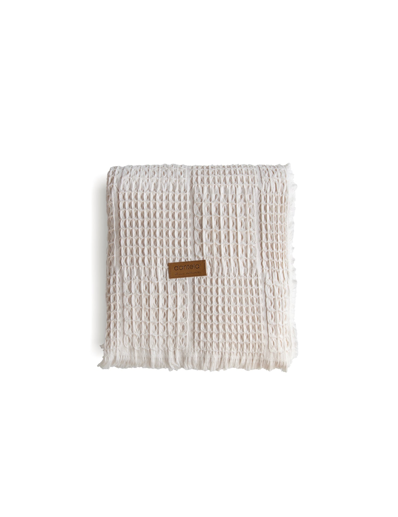 Denzy %100 Pamuk Waffle Yatak Örtüsü & Pike 240x260 Cm Krem