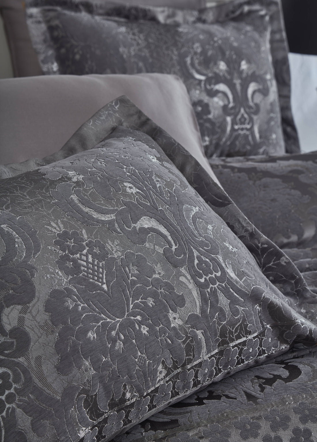 Armada Jakarlı Çift Kişilik Yatak Örtüsü - Antrasit