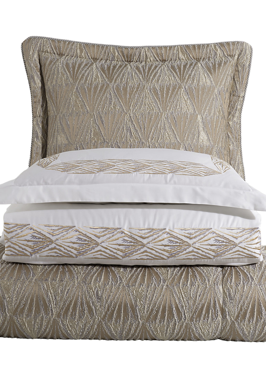 Комплект покрывала Alina из жаккардового волокна - серый