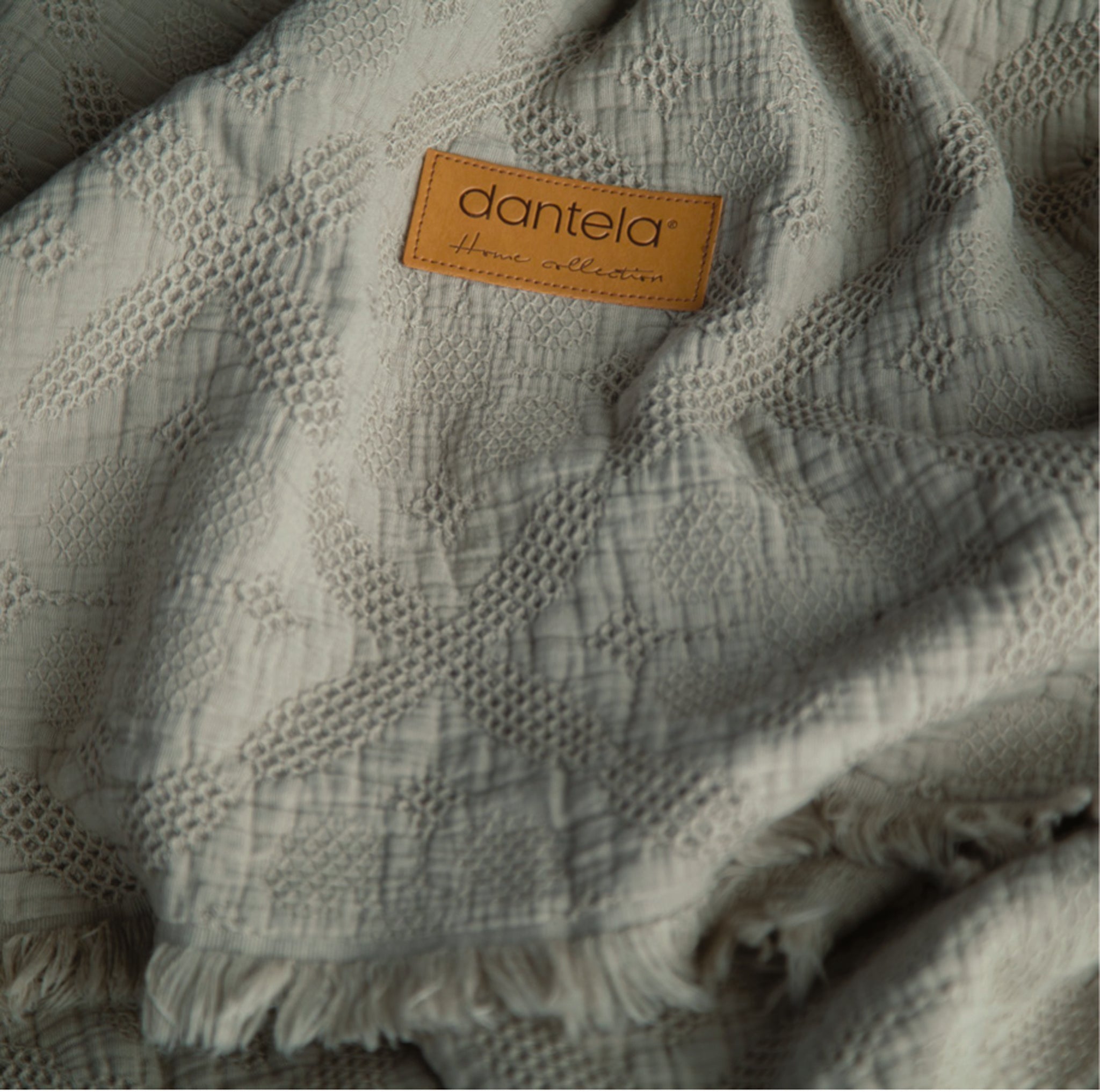 Lucca Fitilli Desen Yatak Örtüsü - Açık Yeşil