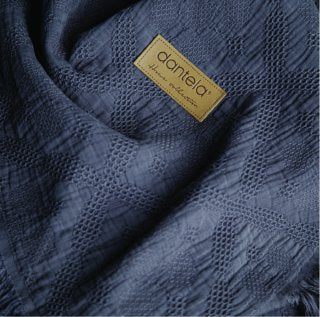 Lucca Fitilli Desen Yatak Örtüsü - Antrasit