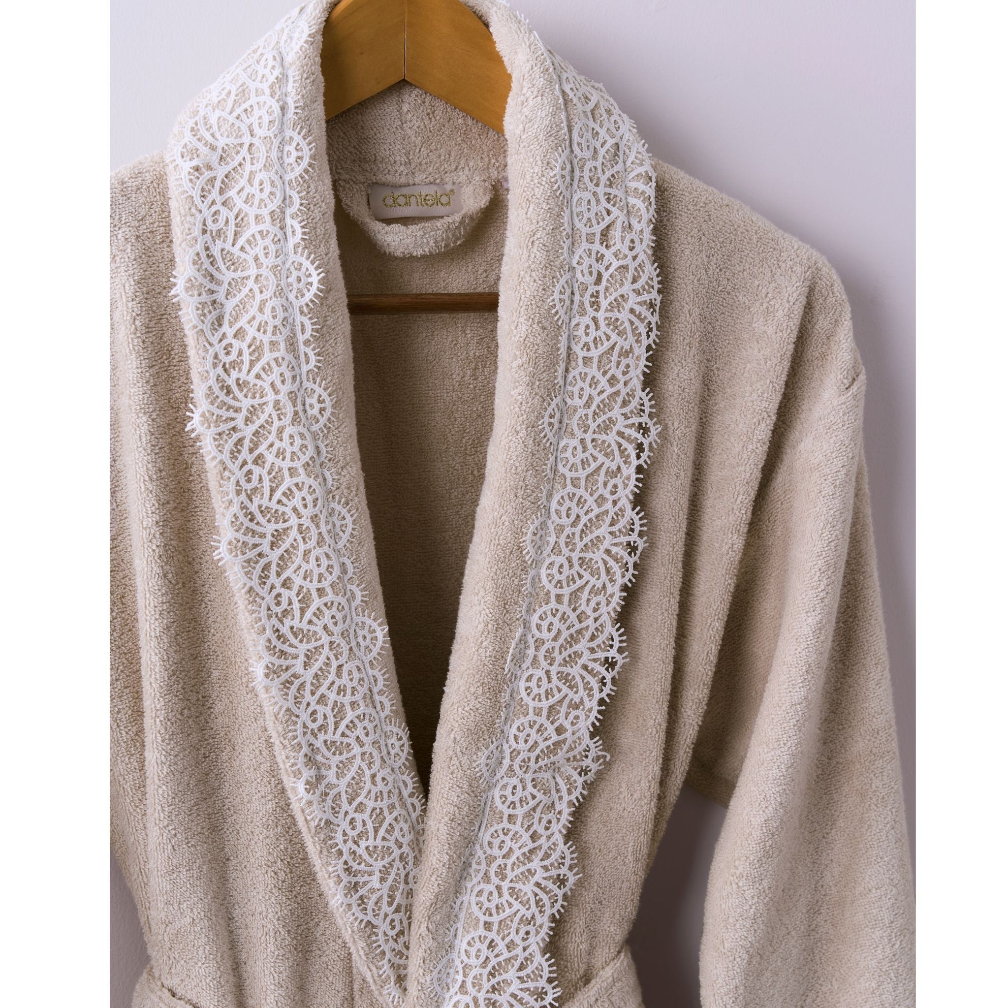 Marıa Tek Kadın Pamuk Bornoz - Bej