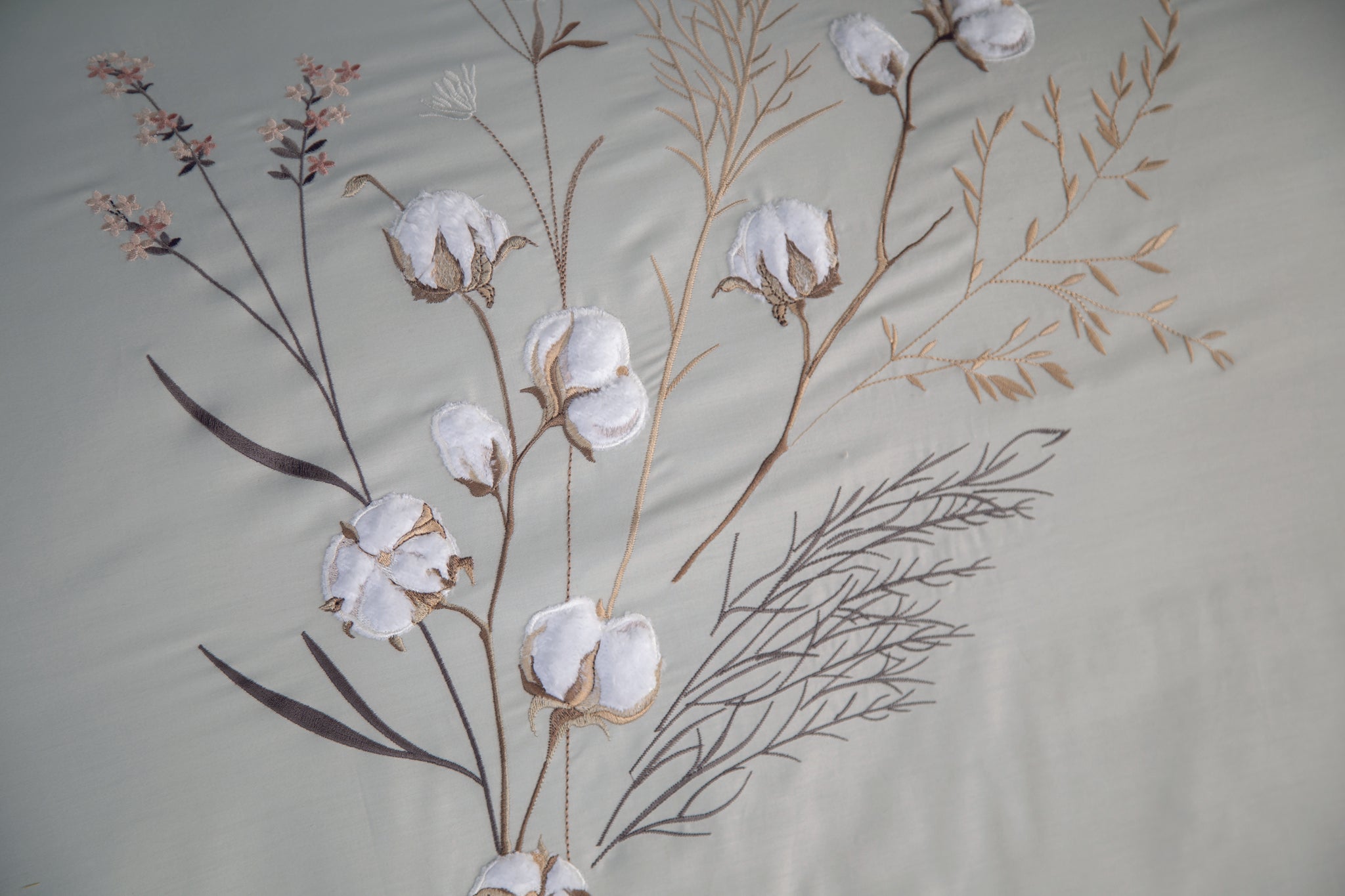 Moneda Çift Kişilik Nakışlı Nevresim Takımı - Mint