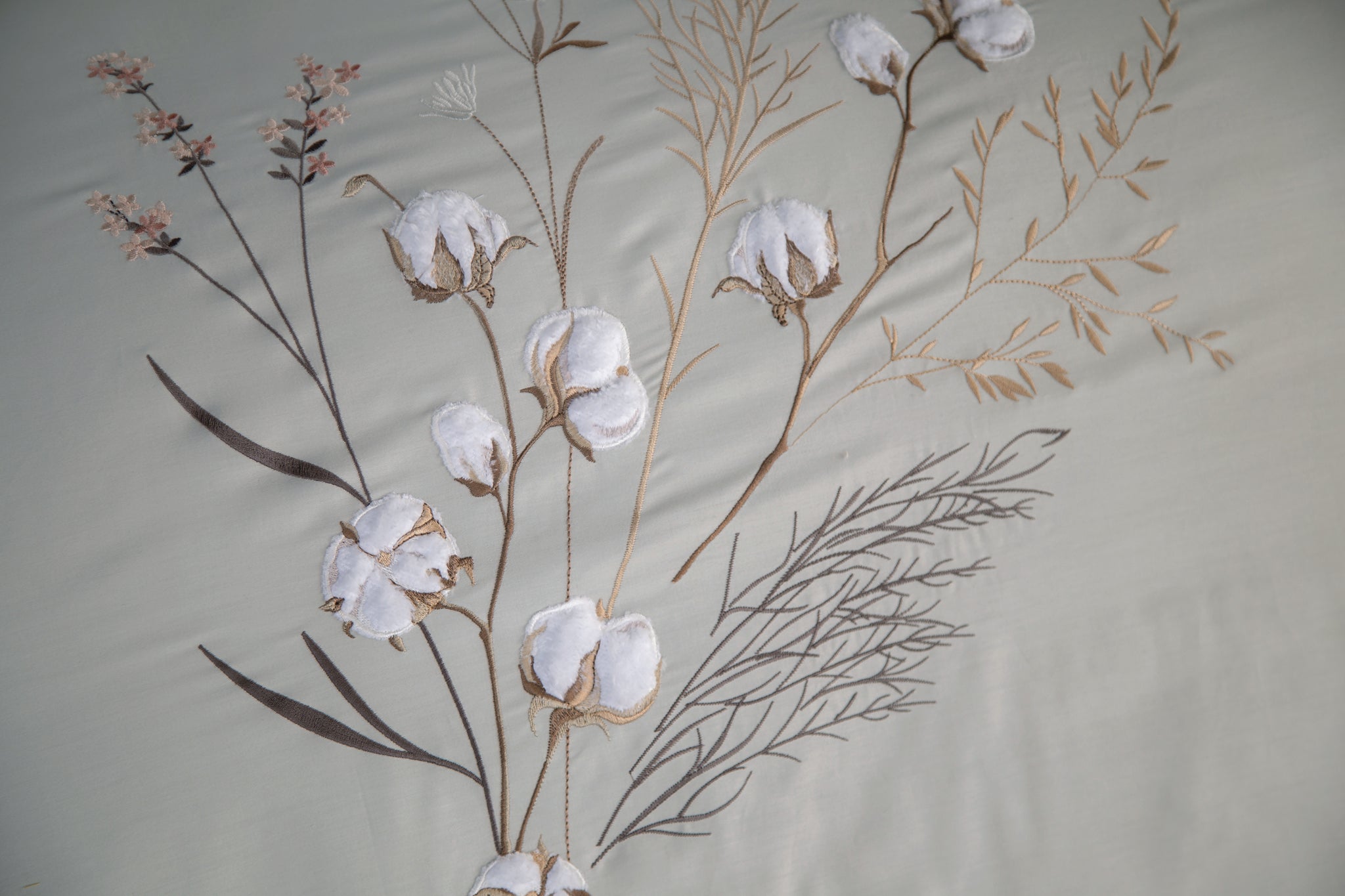 Moneda Çift Kişilik Nakışlı Nevresim Takımı - Mint