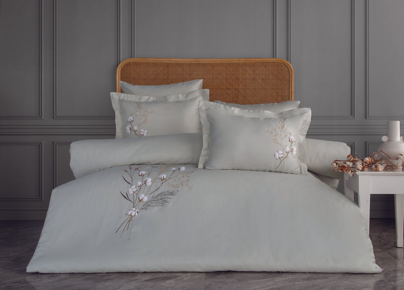 Moneda Çift Kişilik Nakışlı Nevresim Takımı - Mint