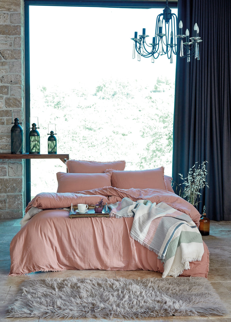 Shine&Gloria MüslinNevresim&MüslinYatak Örtüsü Seti - Powder