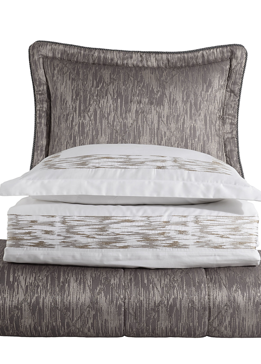 Dantela Arvent Nakışlı Nevresim & Jakarlı Elyaflı Yatak Örtüsü Seti