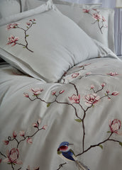 Hüma Комплект пододеяльников из хлопкового атласа с вышивкой - Мальдивы