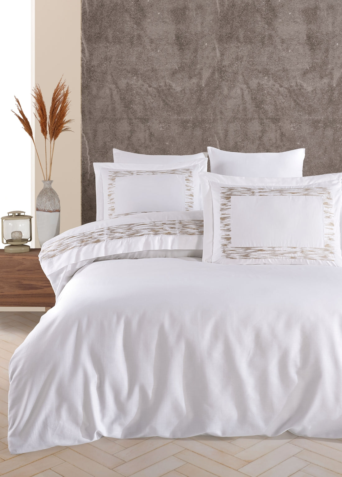 Arvent Nakışlı Pamuk Saten Nevresim Takımı