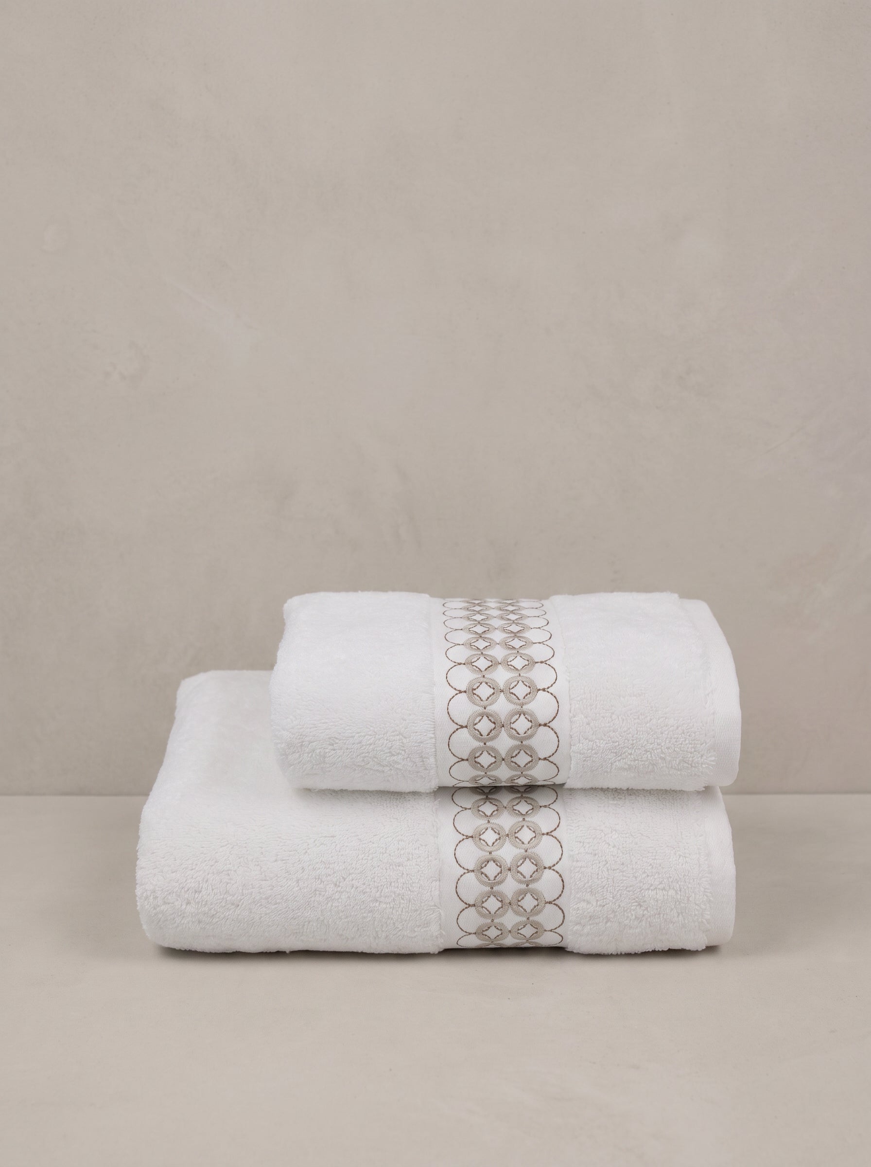 Nomad 2'li Nakışlı Banyo Havlu Seti
