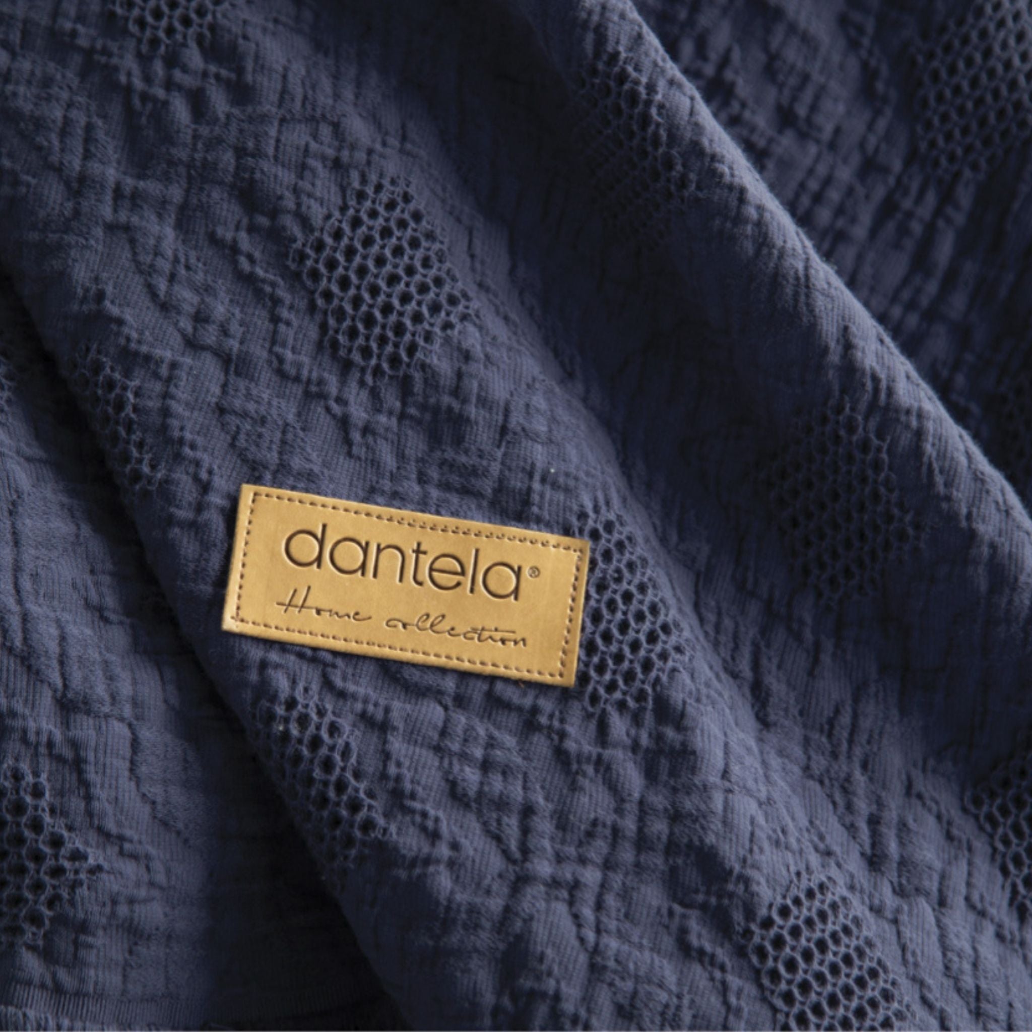 Notte Fitilli Yatak Örtüsü - Lacivert