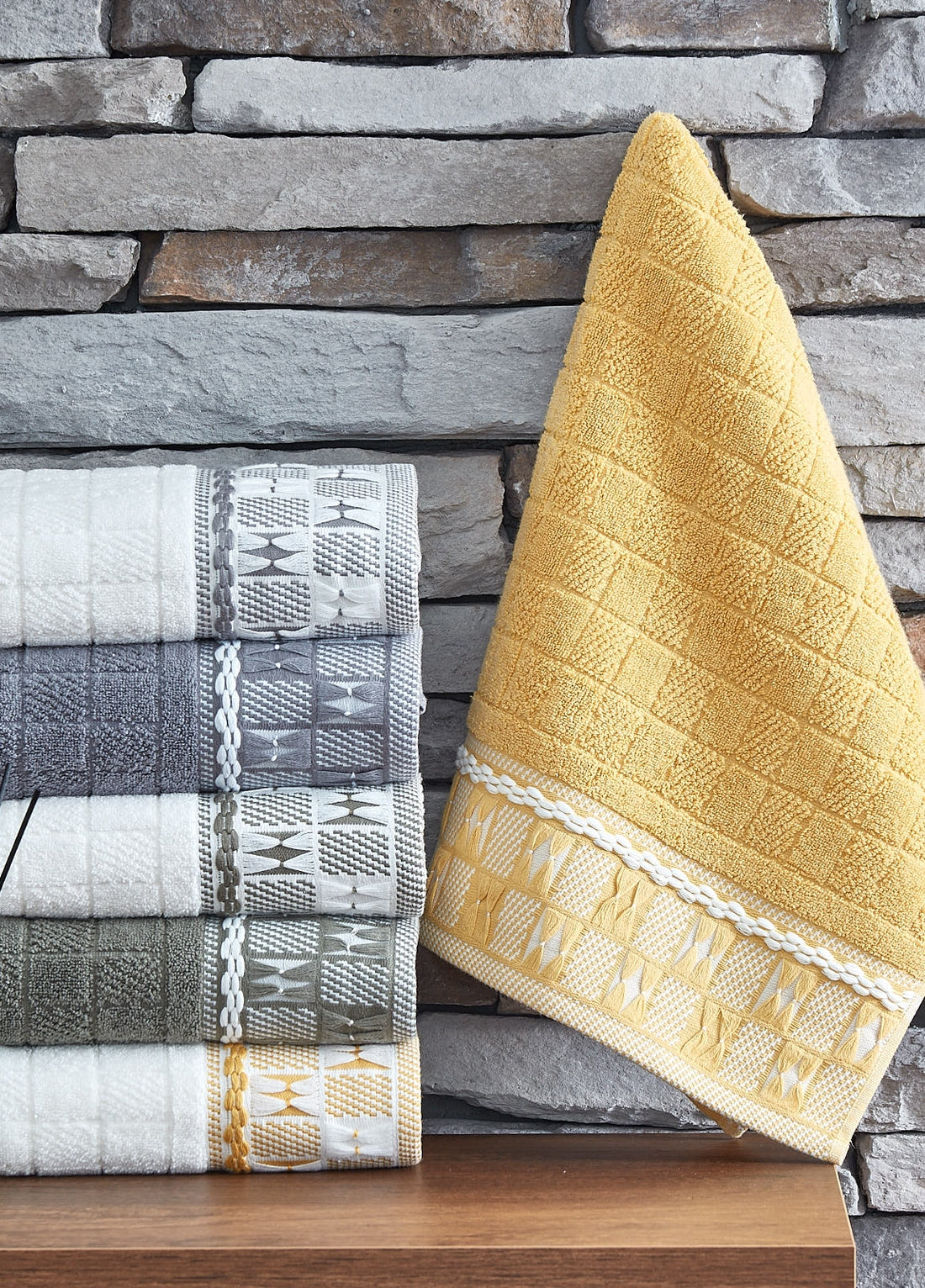 KOD-9000 50X90 PAMUK EL HAVLU SETİ (6'LI) - KARIŞIK