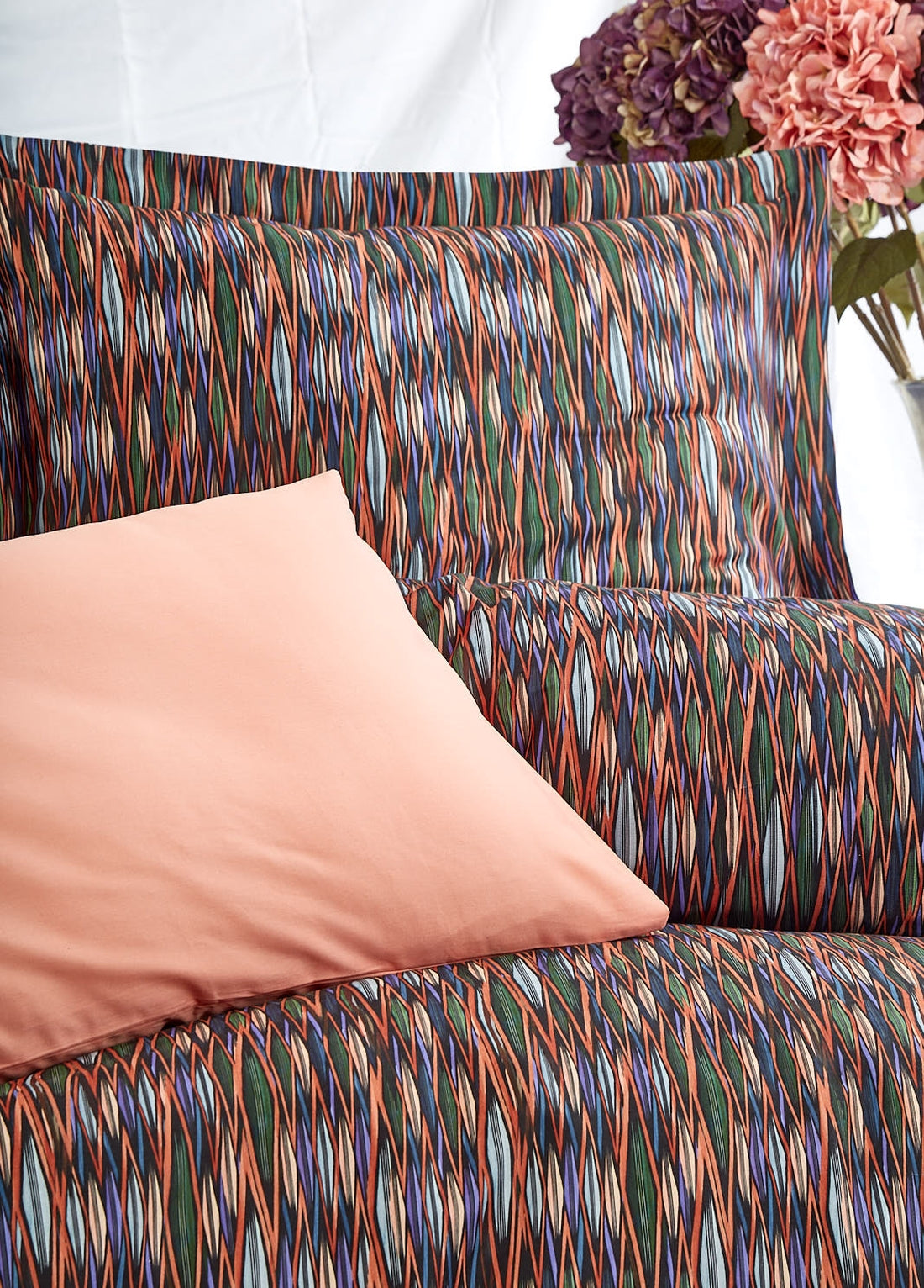 Premium Pamuk Saten Çift Kişilik Nevresim Takımı - Merry Orange