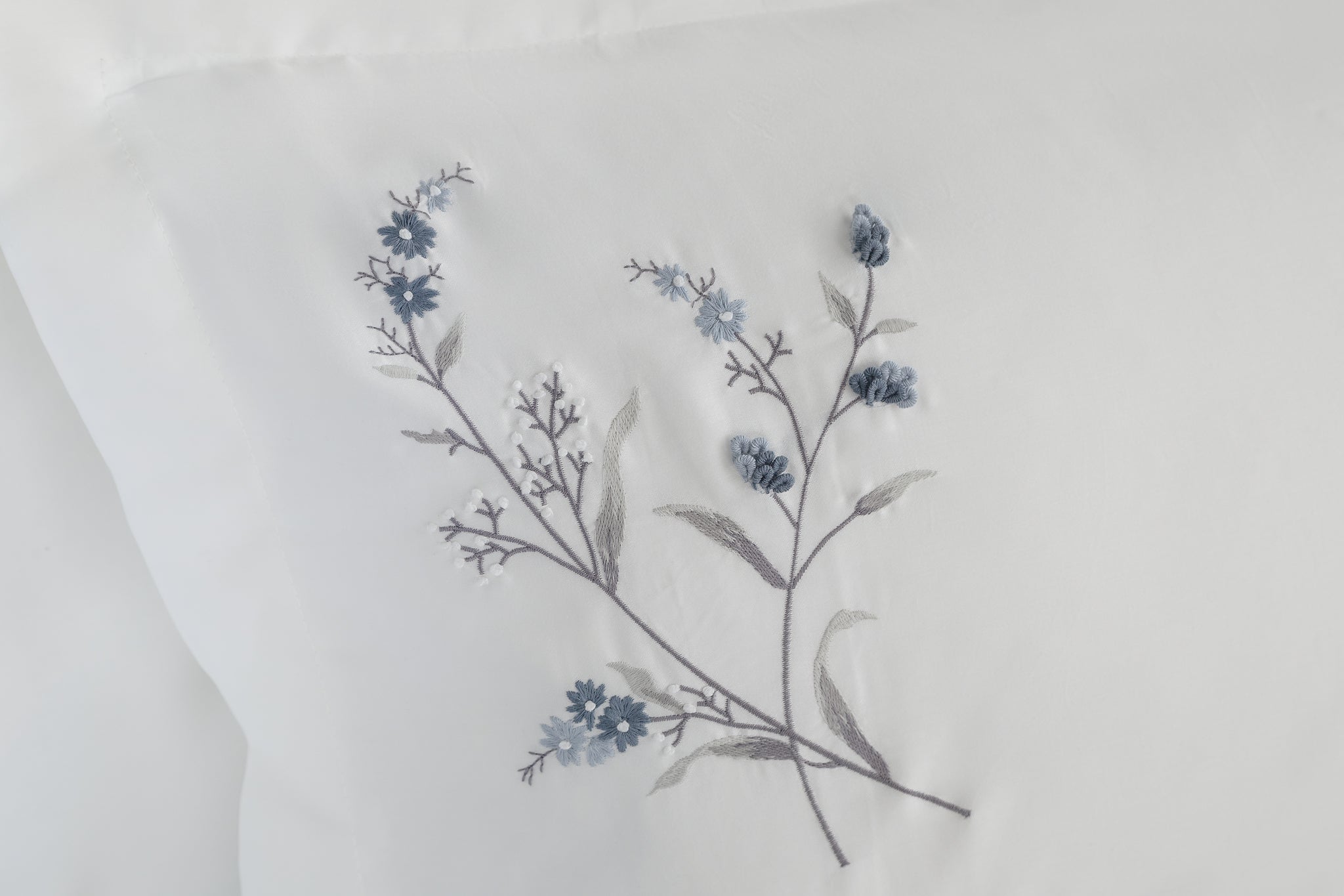 Sementa Nakışlı&El-işi Pamuk Saten Nevresim Takımı - Lacivert