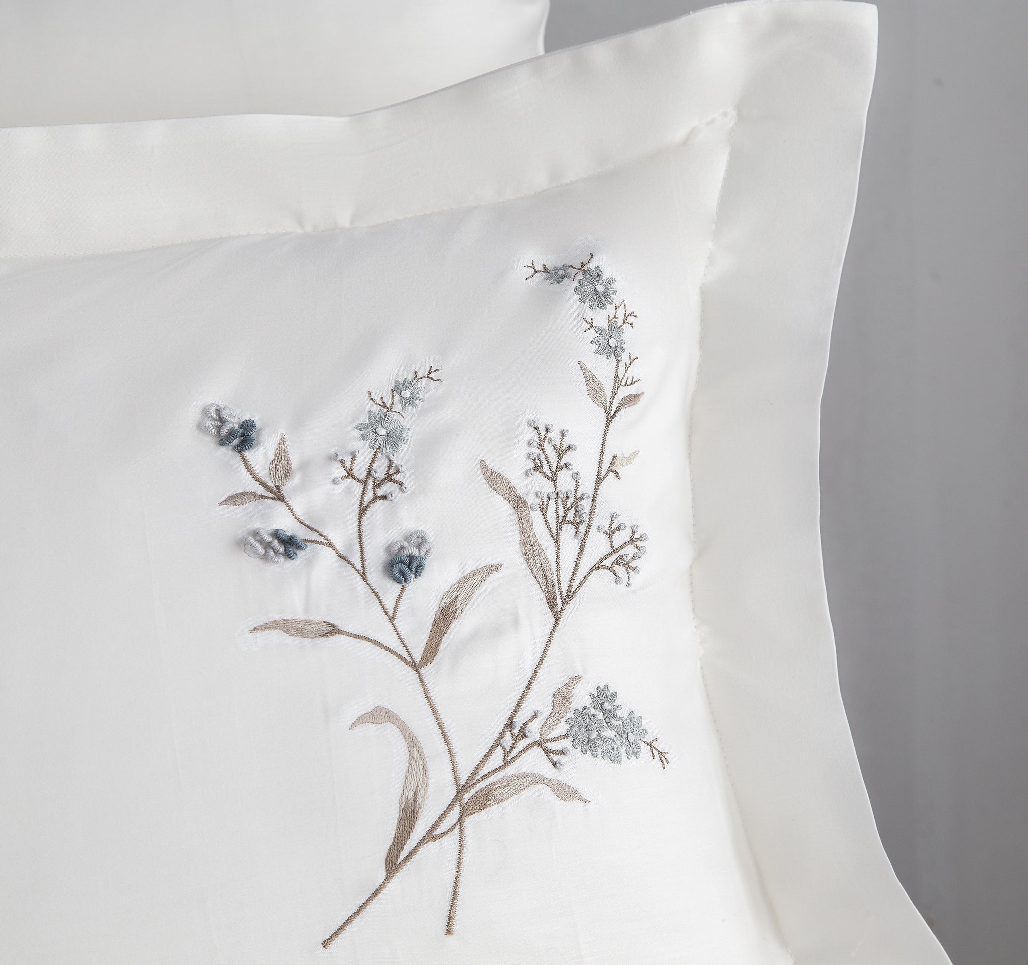 Sementa Nakışlı&El-işi Pamuk Saten Nevresim Takımı - Mint