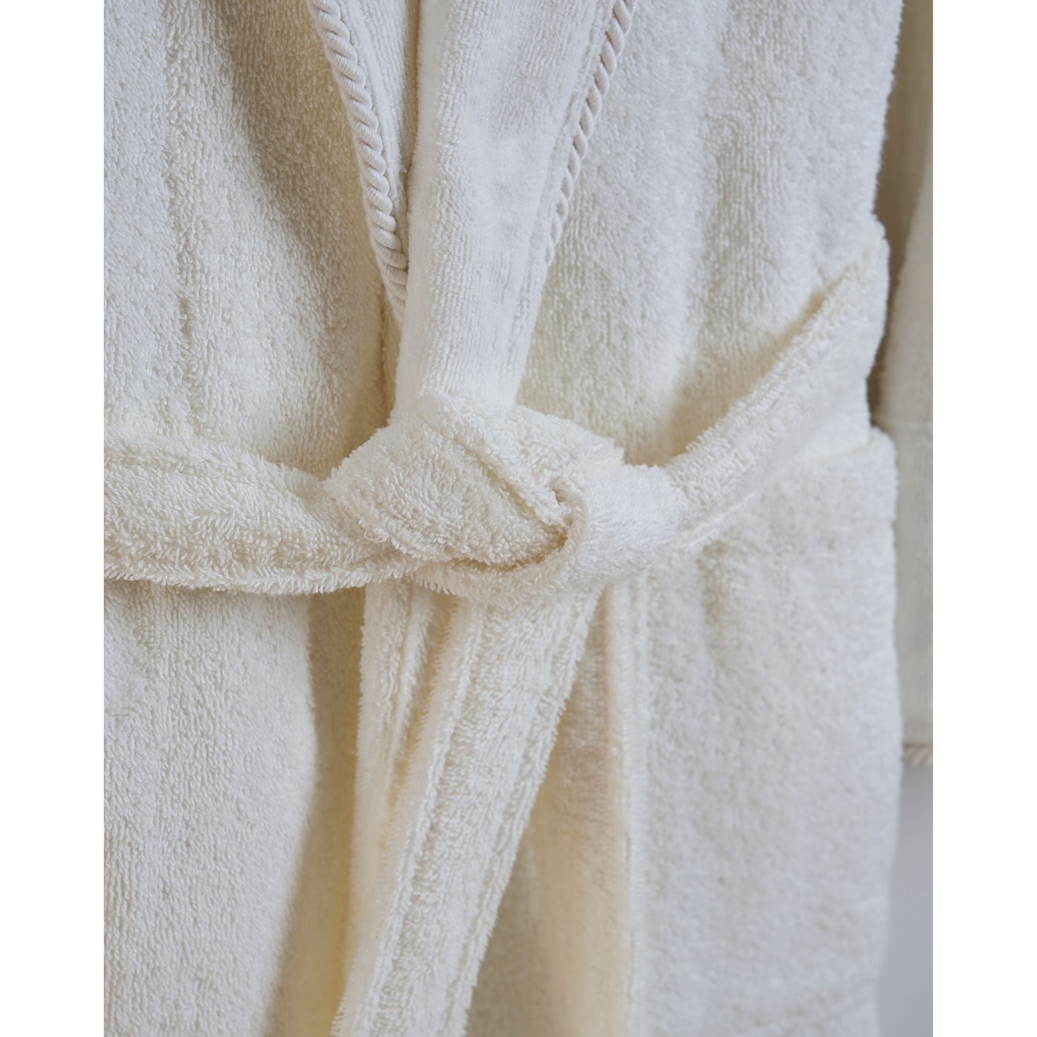 Seren Tek Kadın Pamuk Bornoz - Krem