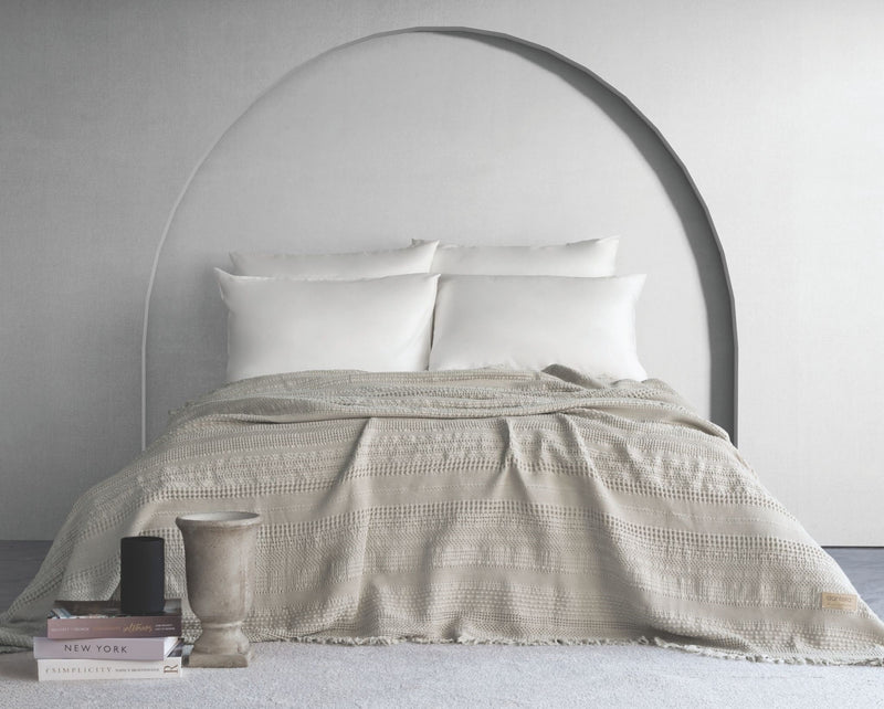 Strada Fitilli Yatak Örtüsü - Bej