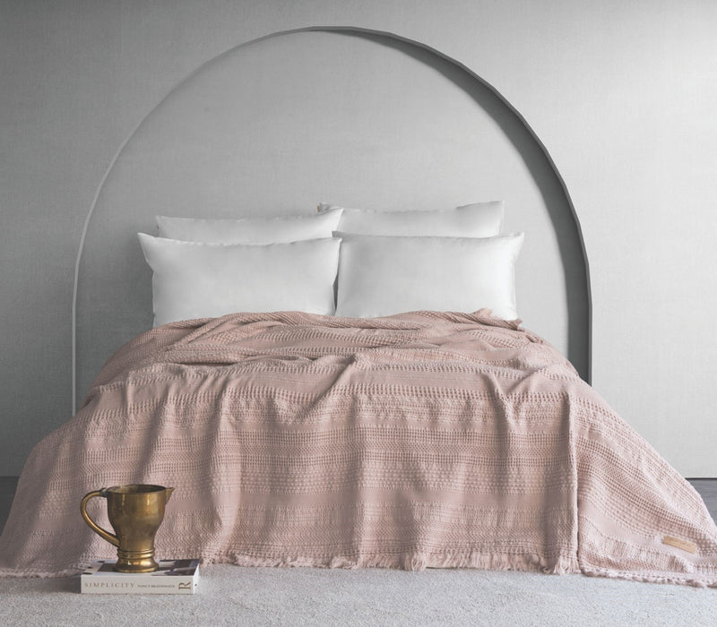 Strada Fitilli Yatak Örtüsü - Pudra