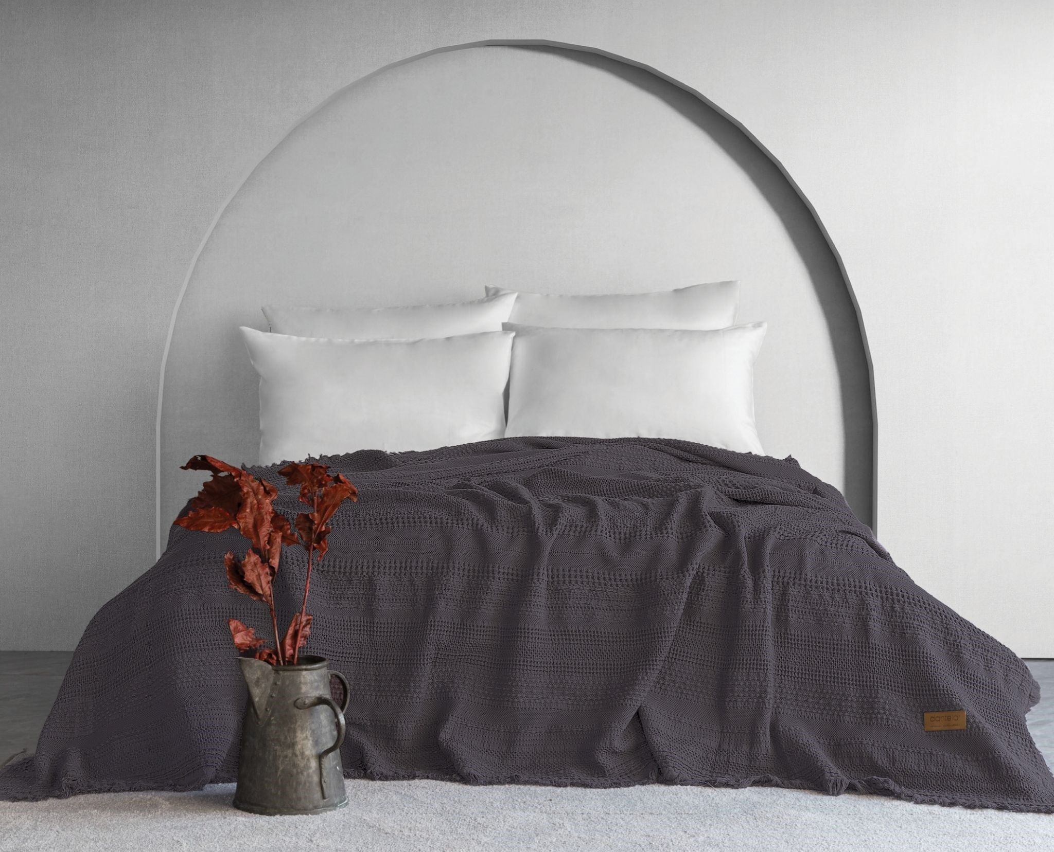 Strada Fitilli Yatak Örtüsü - Antrasit