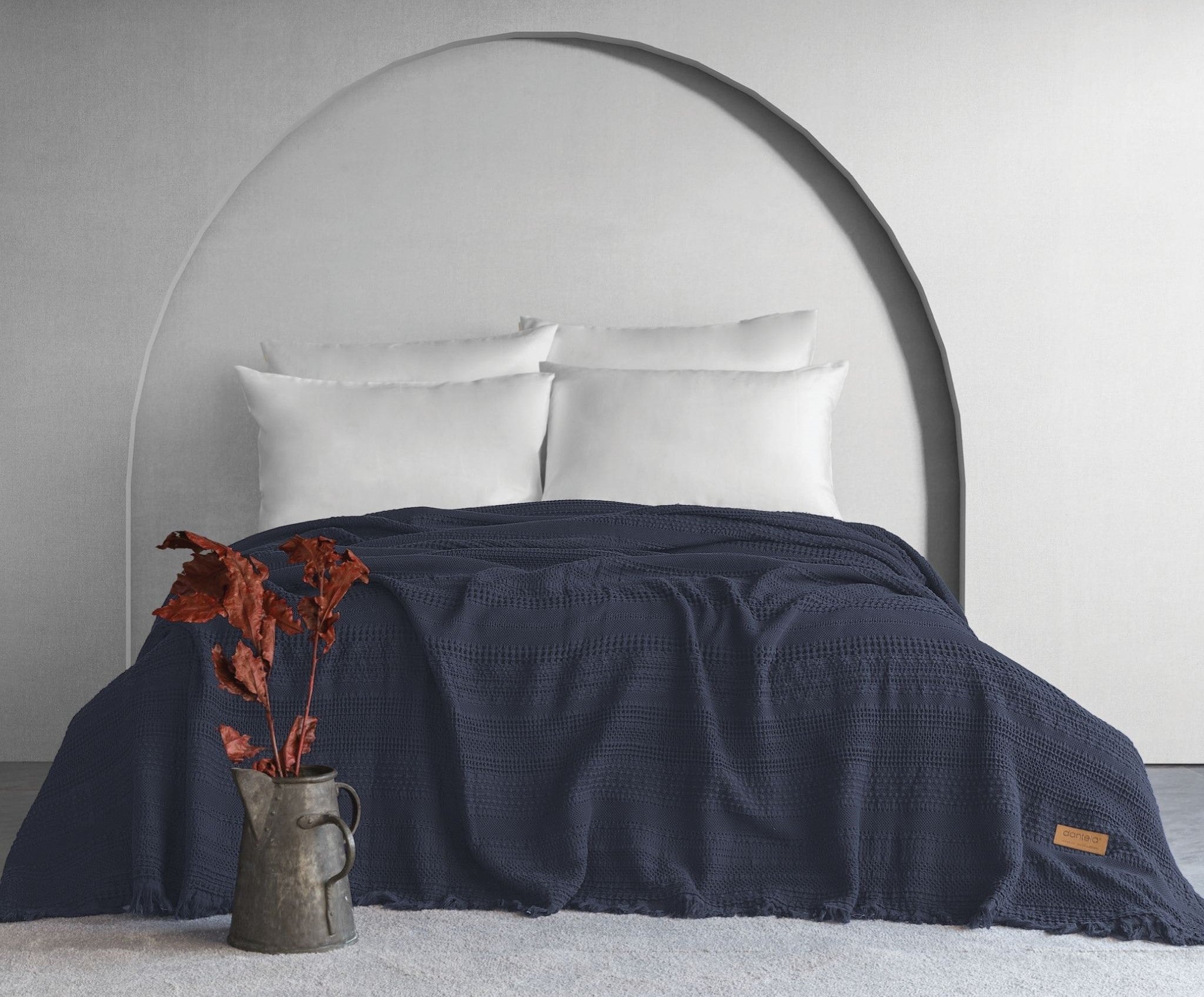 Strada Fitilli Yatak Örtüsü - Lacivert