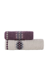 50X90 + 85X150 PAMUKLU JAKARLI HAVLU SETİ (2'Lİ) - Kod 8931