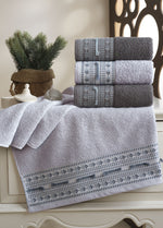 50x90 PAMUKLU JAKARLI HAVLU (4'LÜ) - Kod 8910