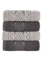 50x90 PAMUKLU JAKARLI HAVLU (4'LÜ) - Kod 8942