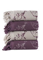 50x90 PAMUKLU JAKARLI HAVLU (4'LÜ)- Kod 8960