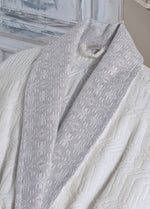 Комплект жаккардовых хлопковых халатов Lal, 6 предметов - кремовый/коричневый