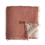 Camino Müslin 4 Katlı Yatak Örtüsü - Brick