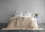Cedric Polyester Dolgulu Yıkamalı Yatak Örtüsü - Bej